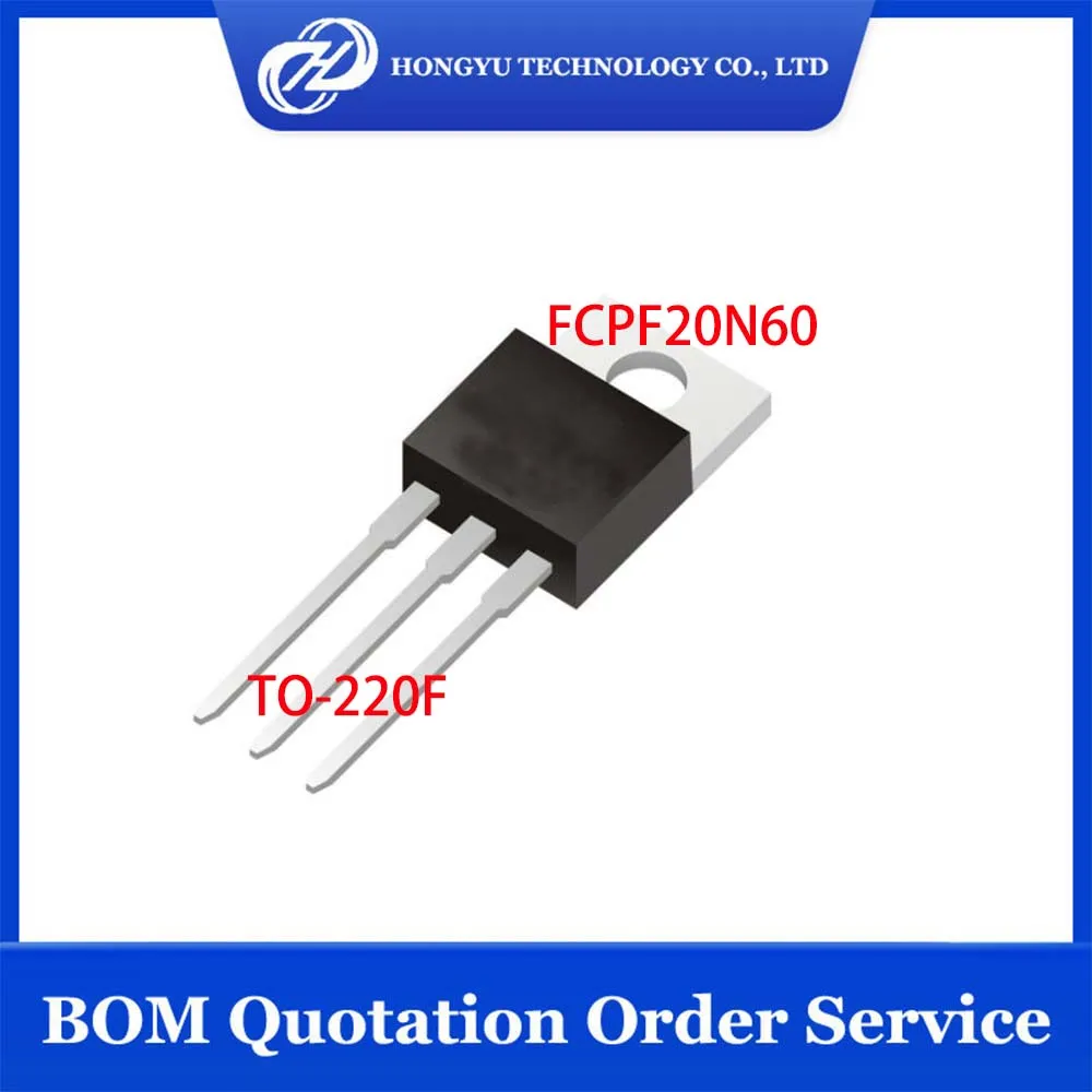 10 50 Pcs FCPF20N60 FCPF20N FCPF 20N60 P20NM60FP MOSFET N CH 600V 20A ...