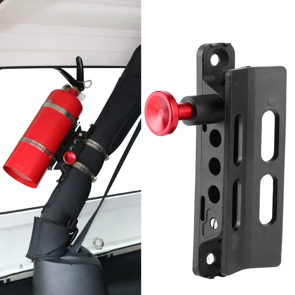 Car Extinguisher Mount Bracket Adjustable Fire Extinguisher Holder Fit For Wrangler Sport JK Sahara Unlimited Rubicon fire extinguisher holder