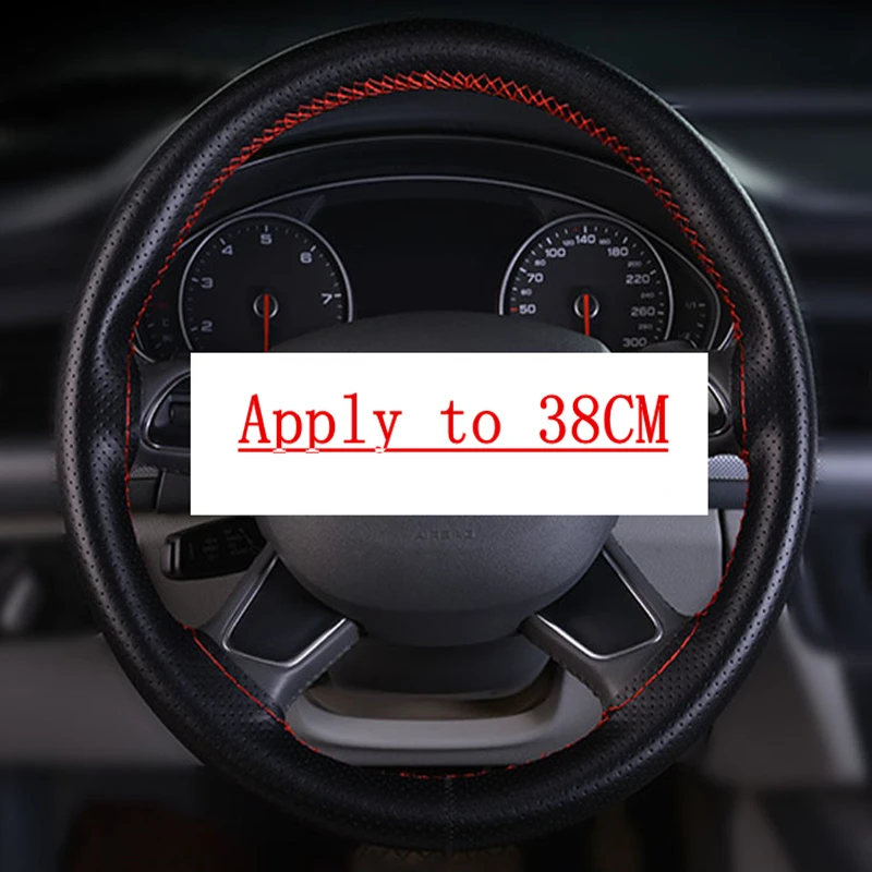 Фото Оплетка кожаная на руль для Volkswagen Vw Jetta Golf Passat B5 B6 Beetle Polo Bora Caddy MK5 Skoda №3
