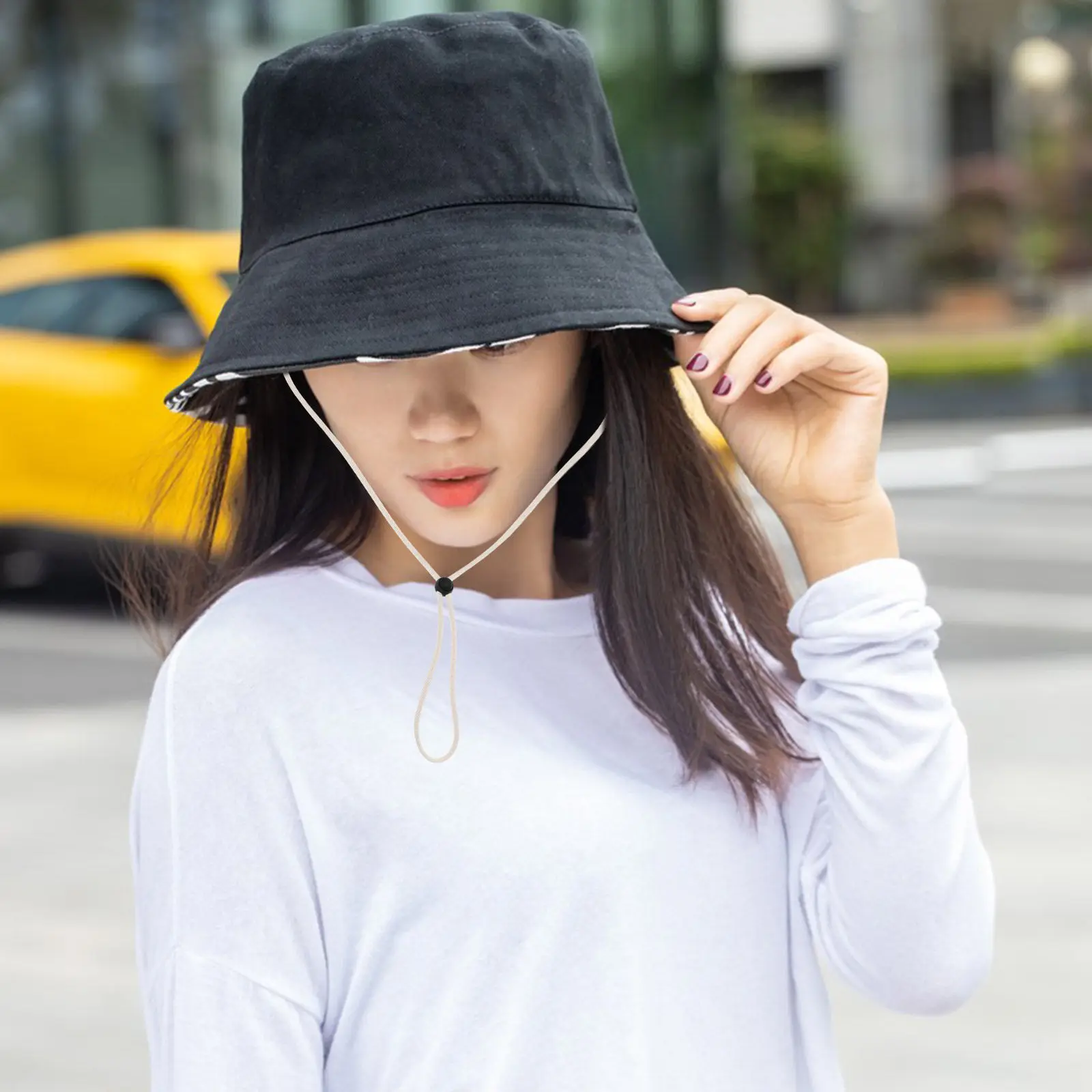 다용도 조절 가능 모자 턱끈 스트랩 방풍 리테이너 클립 (버킷햇, 썬캡, 야구모자, 하이킹, 낚시, 해변, 여행용)