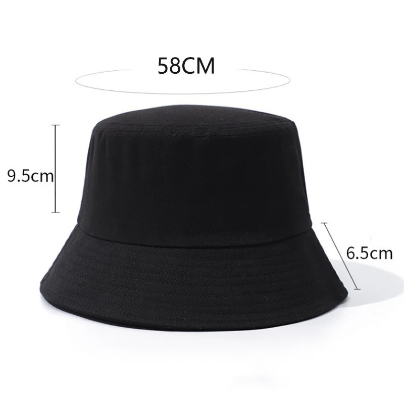 Custom Logo Bucket Hat Cotton Blank Embroidery Cap Unisex Reversible Outdoor Bob Kpop Fishreman Hats Wide Brim Sun Visor Gorras 3