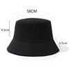 Custom Logo Bucket Hat Cotton Blank Embroidery Cap Unisex Reversible Outdoor Bob Kpop Fishreman Hats Wide Brim Sun Visor Gorras 3