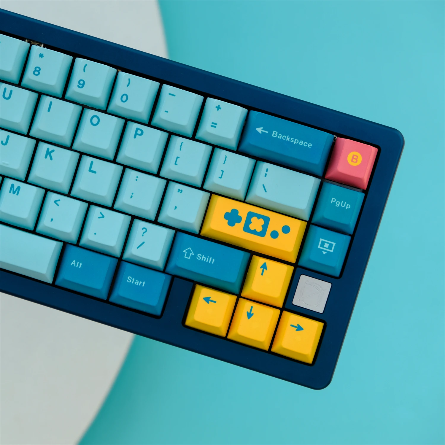 

129 ключ Ретро игровая консоль Keycaps PBT Вишневый профиль краситель сублимационная механическая клавиатура с 1.75u 2u сдвиг для MX Switchs