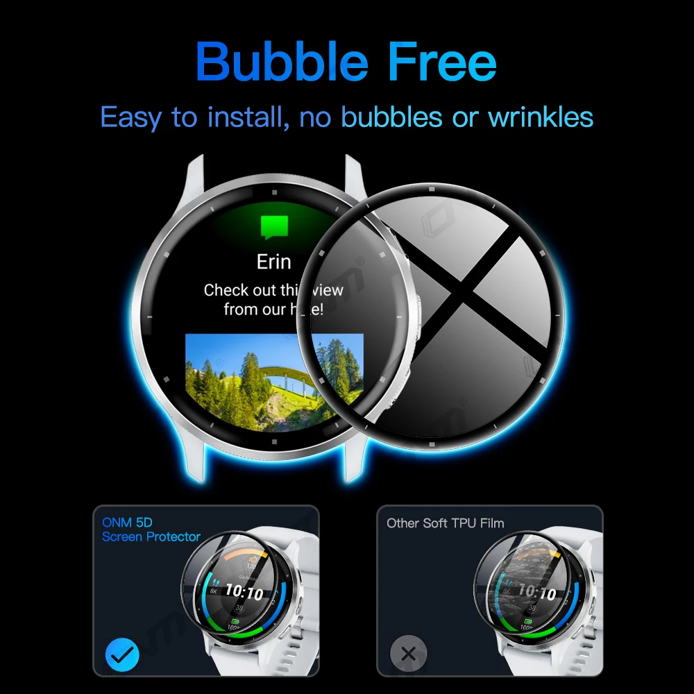 5D Védnök fólia számára garmin venu 3 3S Dug vmibe Hátvéd antiscratch fólia számára garmin venu 3 Dug vmibe Hátvéd (not glass)