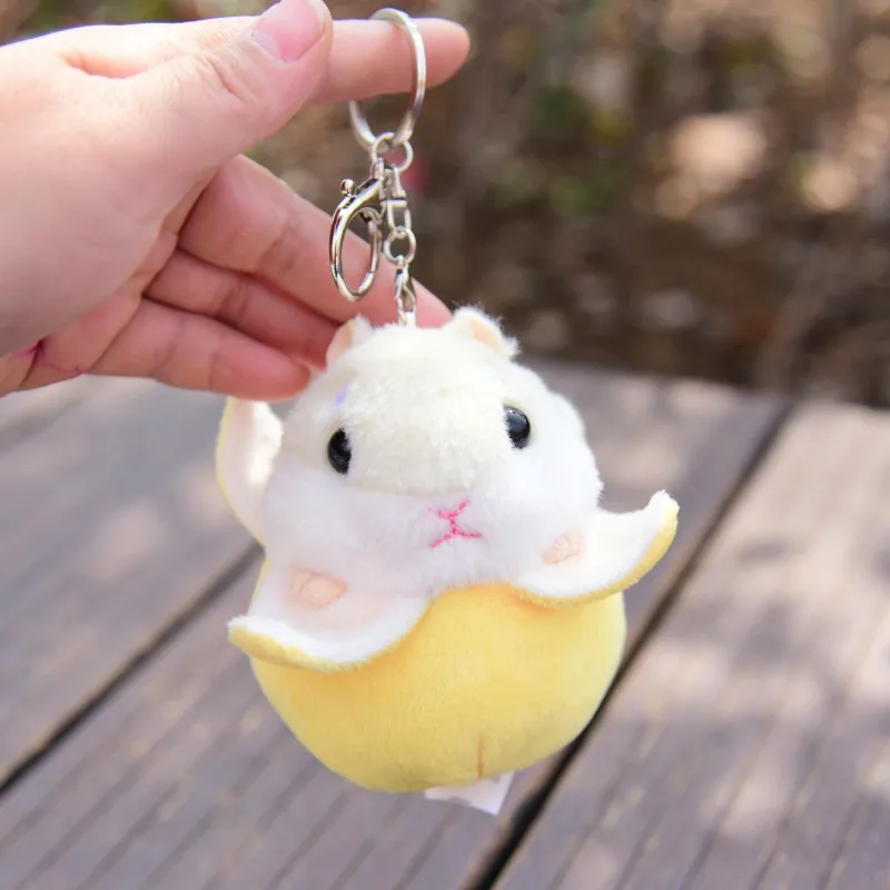 Cartoon Cute Fruit Hamster Pendant Keychain Doll Plush Toy Mouse