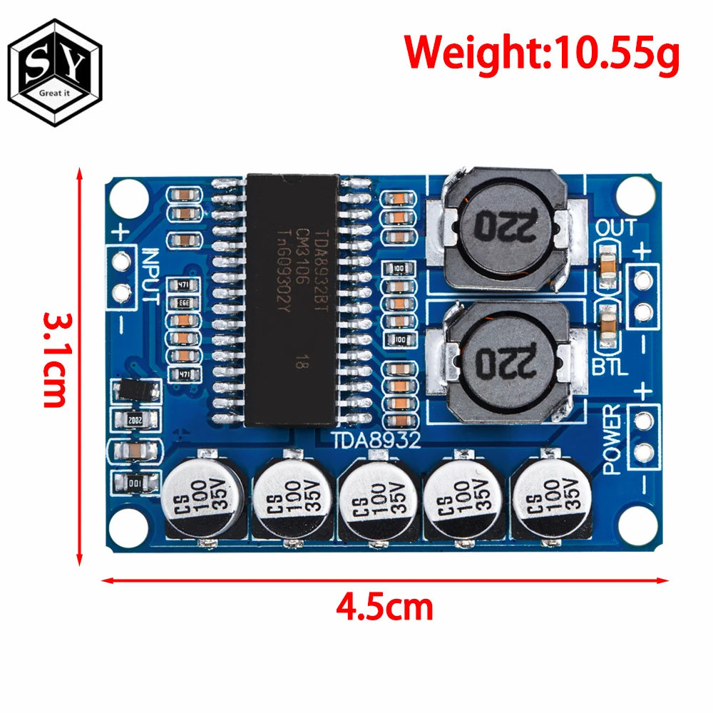 TPA3255 Scheda Amplificatore Audio Digale Di Classe D DC19-50V Modulo Amplificatore Audio HiFi Modulo Stereo 300W 300W A Doppio Canale Da 3.5MM - Foto 12
