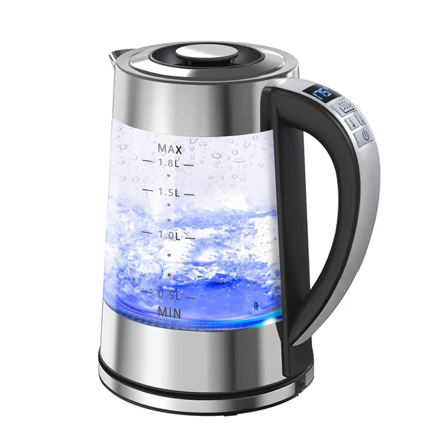 Bouilloire électrique thermostatique intelligente en verre, capacité de 1,8 l, Thermostat automatique adapté à la maison, au bureau et à l'hôtel 1
