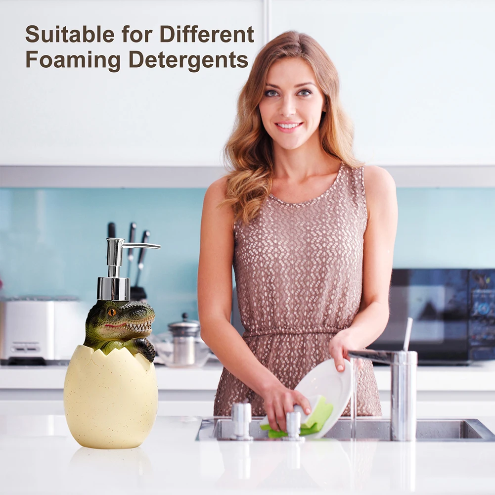 Cute Dinosaur Liquid Soap Dispensers Press Type Portable Shampoo Bottle Prevent Leakage Environmentally for Cosmetics Detergents