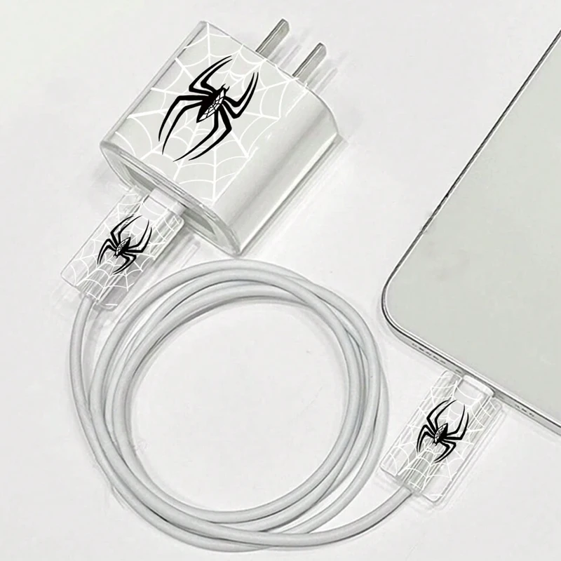 Charger Spider Case for Apple iPhone Data Wire Winder Cable Protectors Port 18W 20W 1Set cable protector cable wire protector charger protective cover charger protector charger protective case phone adapter protector