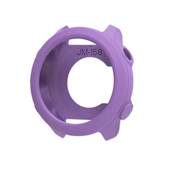 Durable Soft Silicone Smart Watch Protective Case - Strap and Bumper Shell Accessory - Forerunner 55 (Lavender)