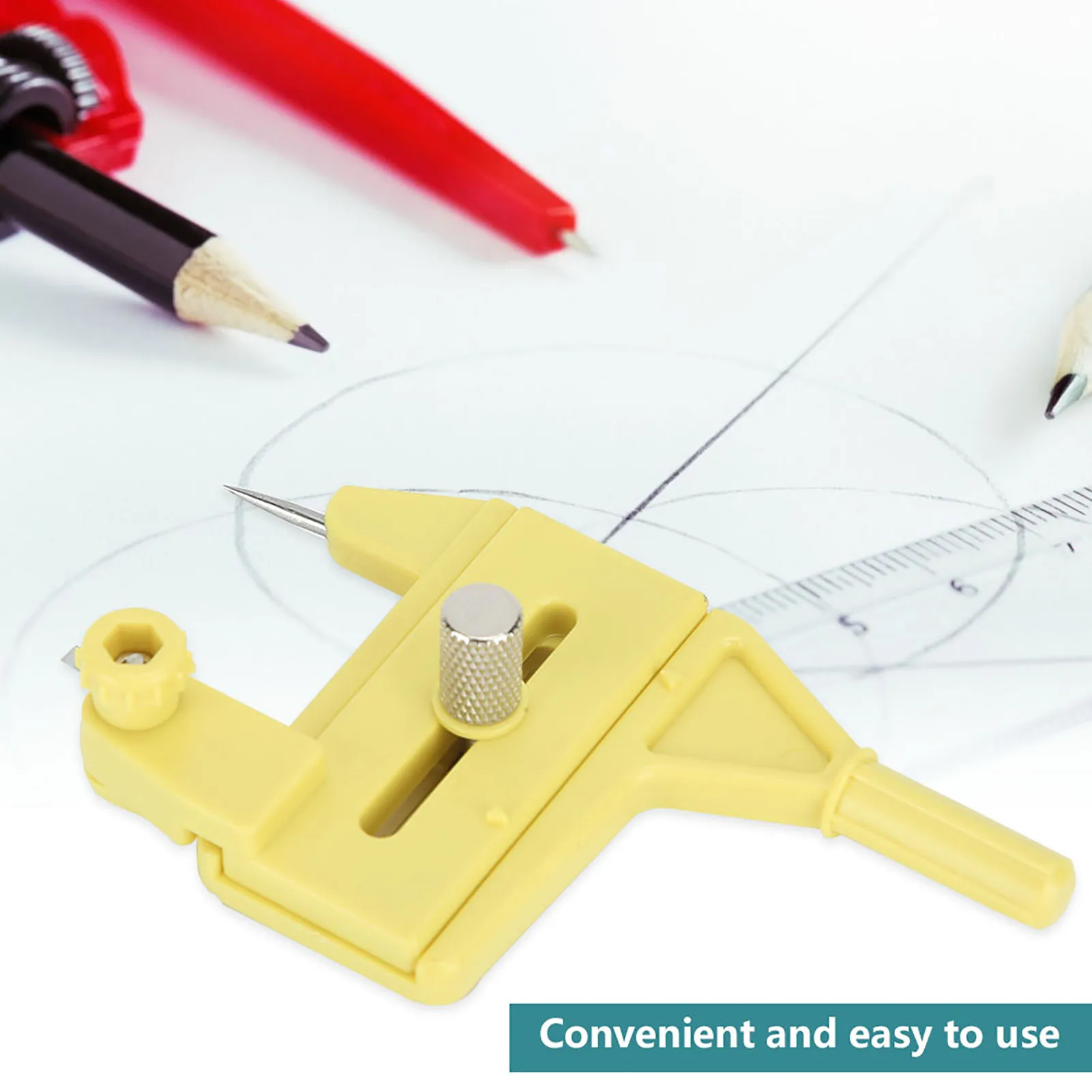 Photo Paper Circle Compass Cutter Round Circular Cutting Tool Cutting 1.5‑50mm Radius DIY Tangential Device
