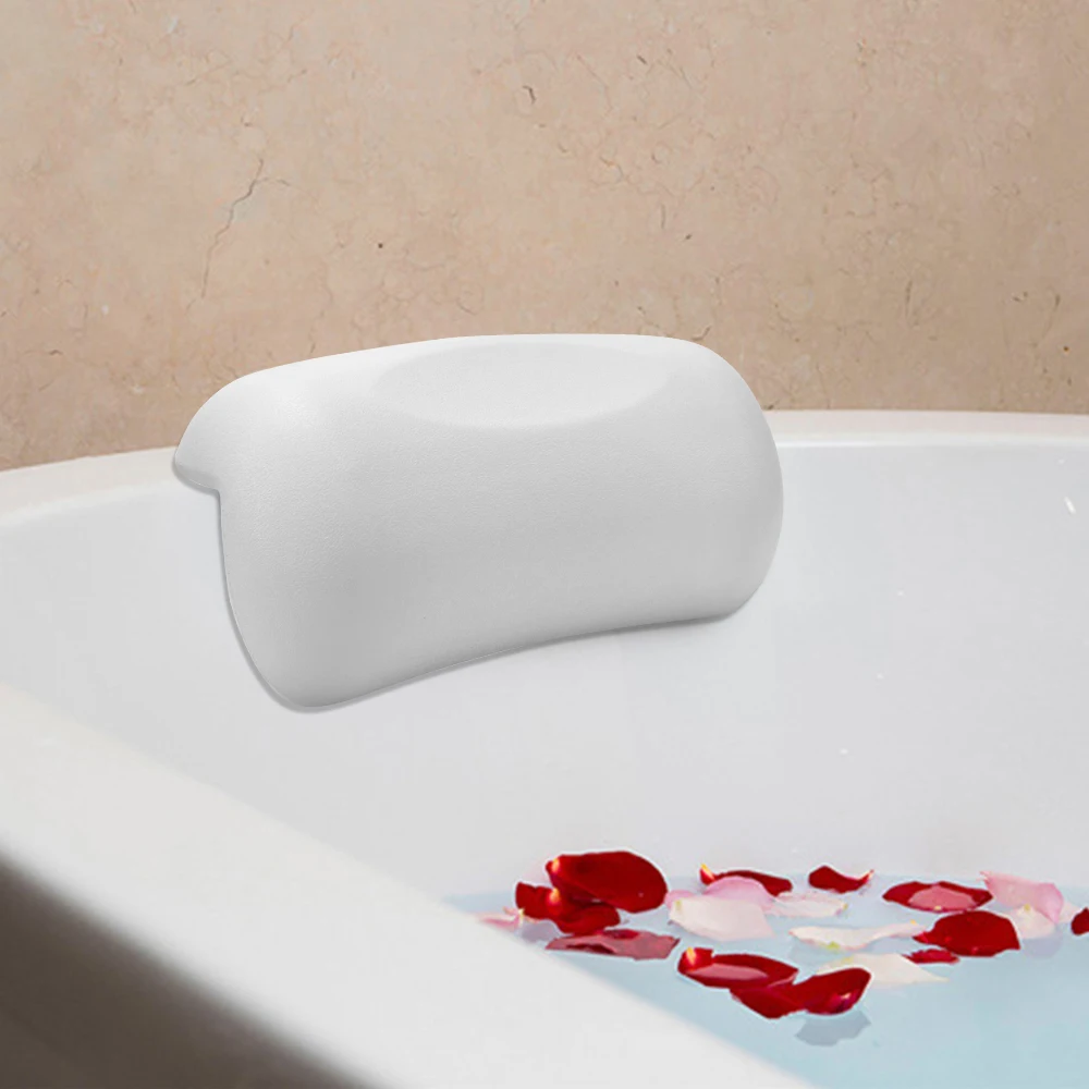Bath Pillow SPA Suction Cups Easy Clean Bathroom Accessories Bathtub Headrest Non-slip Soft