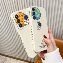 

Astronaut Phone Case For Samsung Galaxy S22 S21 S20 FE S10 Note 20 10 Ultra Plus A72 A52 A32 A71 A51 A31 A21S Cover