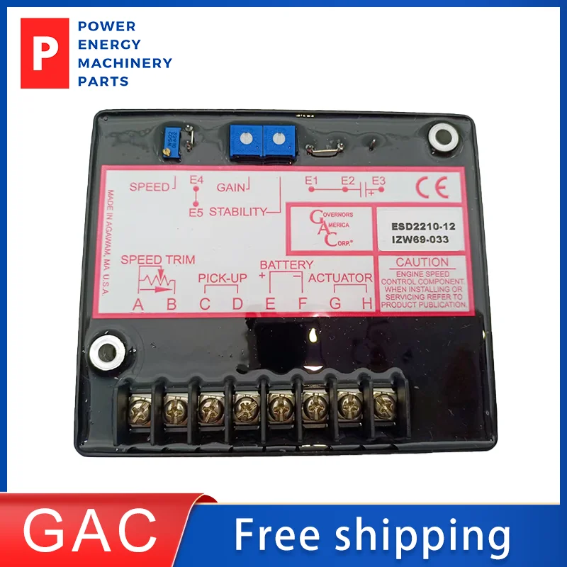 

High Quality ESD2210-12 Generator Parts Automatic Speed Governor ESD2210 12V Original Speed Control Unit