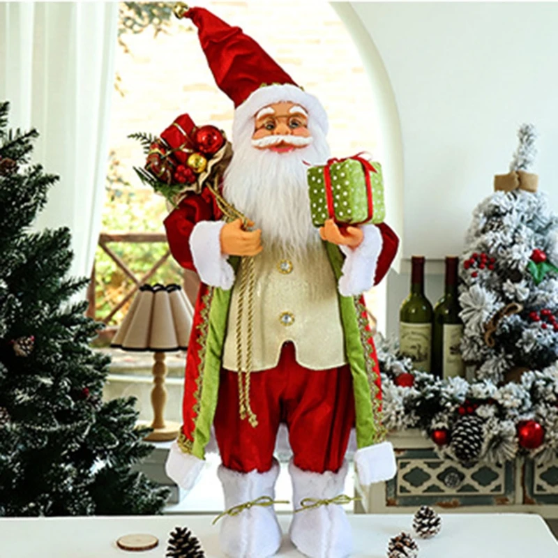 

Рождественский Санта-Клаус для куклы с подарочной коробкой, очками, плюшевыми стоячими фигурками