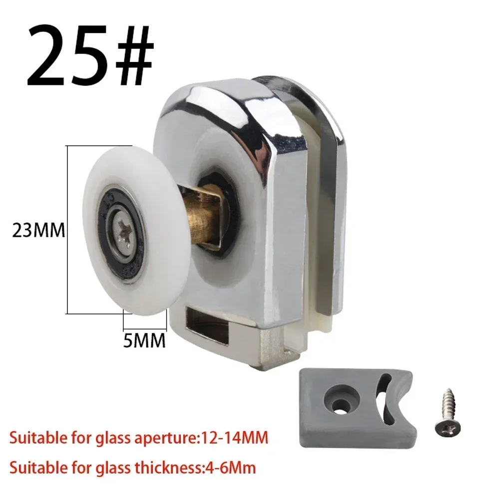Shower Door Rollers 4 Pcs Zinc Alloy Single Shower Door Roller Runners Wheels Pulley 25mm Glass Sliding Pulley Hardware shower door rollers sliding door roller shower room pulley shower room rollers sliding door pulley
