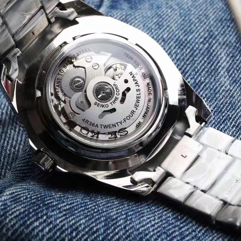 Japanese mechanical movement, stainless steel case watch