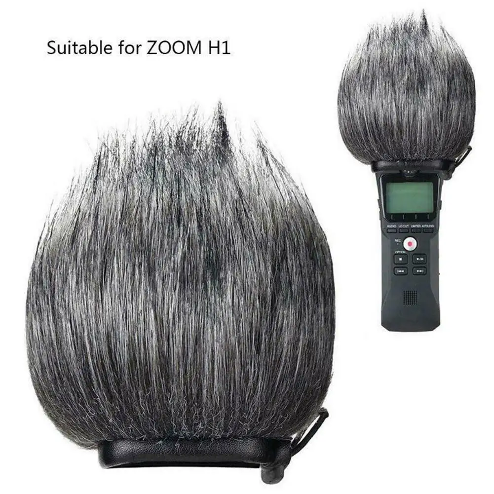 

Dead Cat Microphone Windshield Noise Cancellation Windscreen Install Artificial Fur Muff Cover For ZOOM H4N H2N Microphone