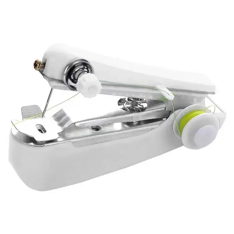 1pc mini máquina de costura manual casa máquina de costura portátil portátil ao ar livre roupas tecidos costura ferramenta tmz