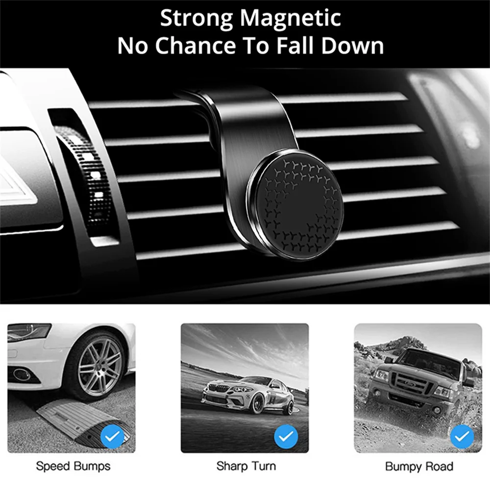 Magnetic Car Phone Holder Air Vent Clip Mount Rotation Cellphone GPS Support For Xiaomi Red Mi Huawei Samsung Phone Stand