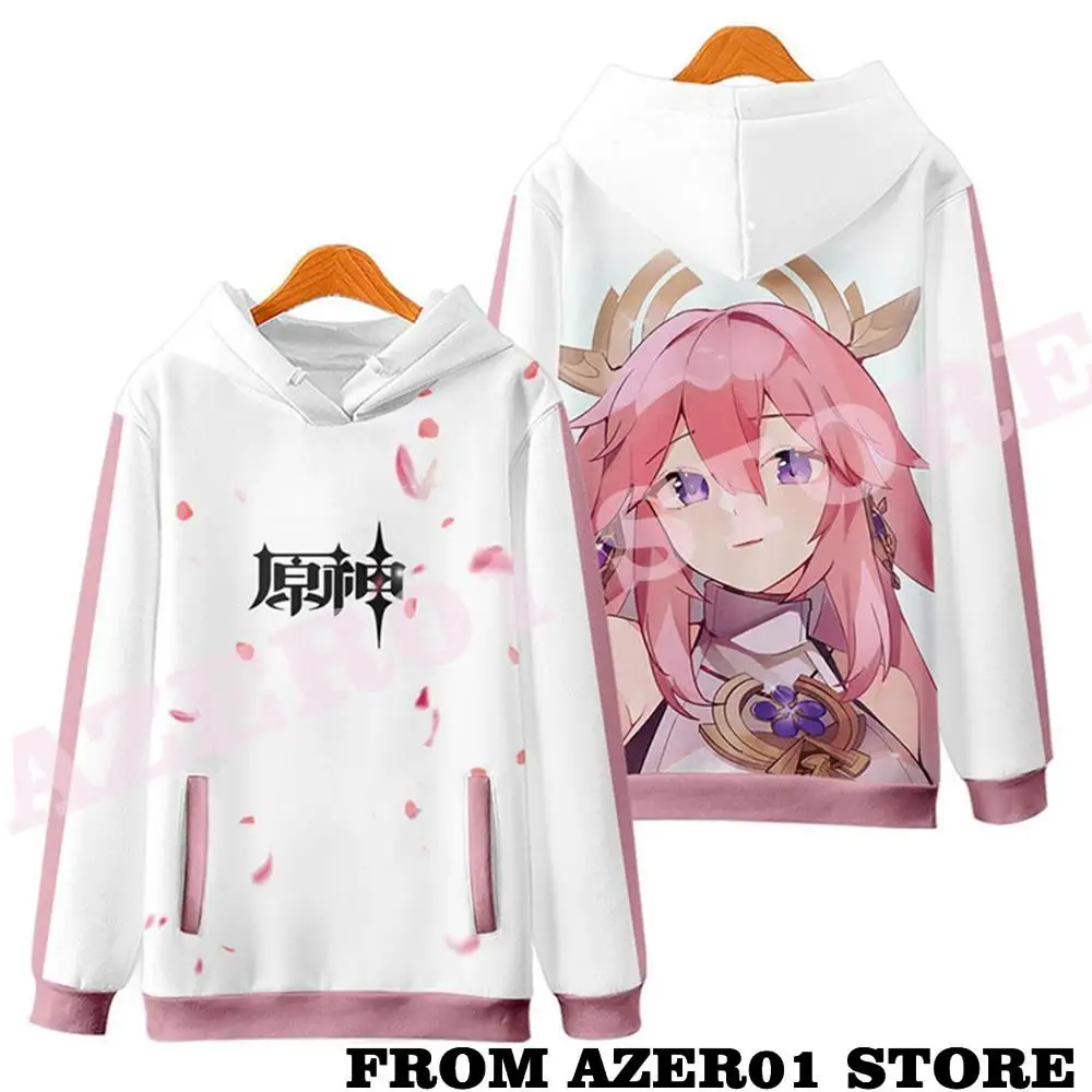 Novelty Genshin Impact YAE MIKO 3D Print Hoodies Fashion Winer Suit ...