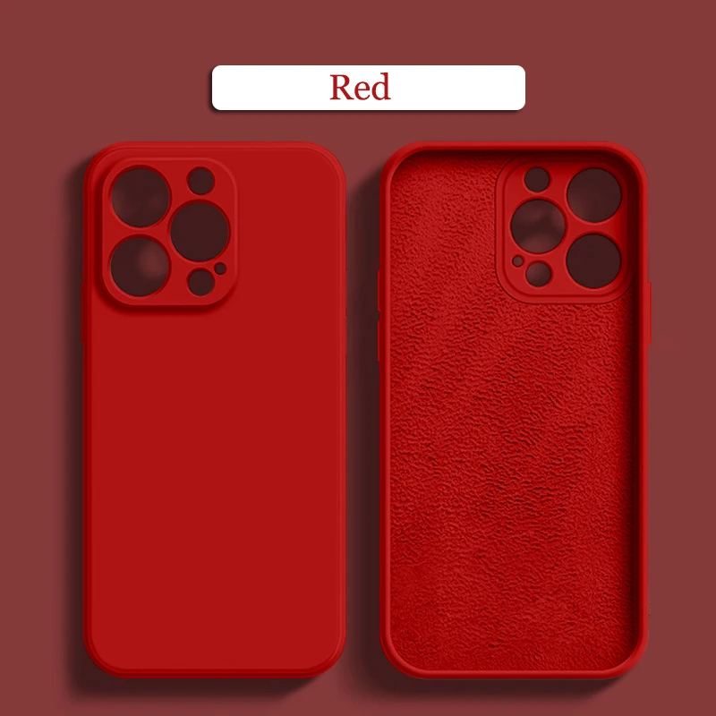 Soft Liquid Silicone Shockproof Case with Lens Protection