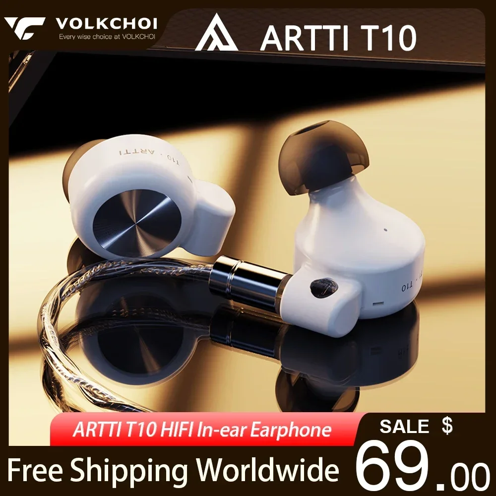 Artti t10 hifi in-ear hoofdtelefoon met planar driver en kabel_voghion.com
