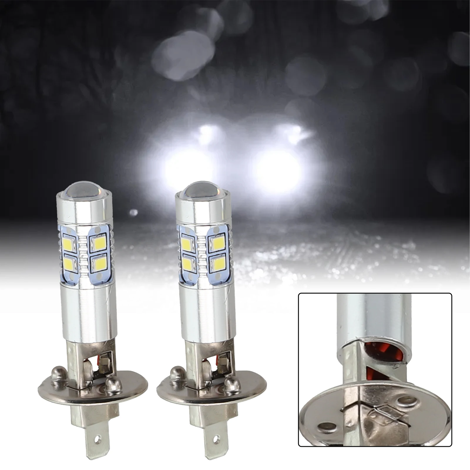 Led Fog Lamp H1 Fog Lights Front Fog Lights H1 H1 Headlight High Power High-Beam/Low 10SMD 1800 Lm CREER LED DC 12V New