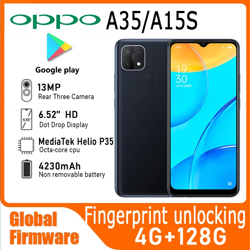 Смартфон Oppo A15S/A35, 4G LTE, Android 10,0, 6,52 дюйма, 60 Гц, 4230 МП