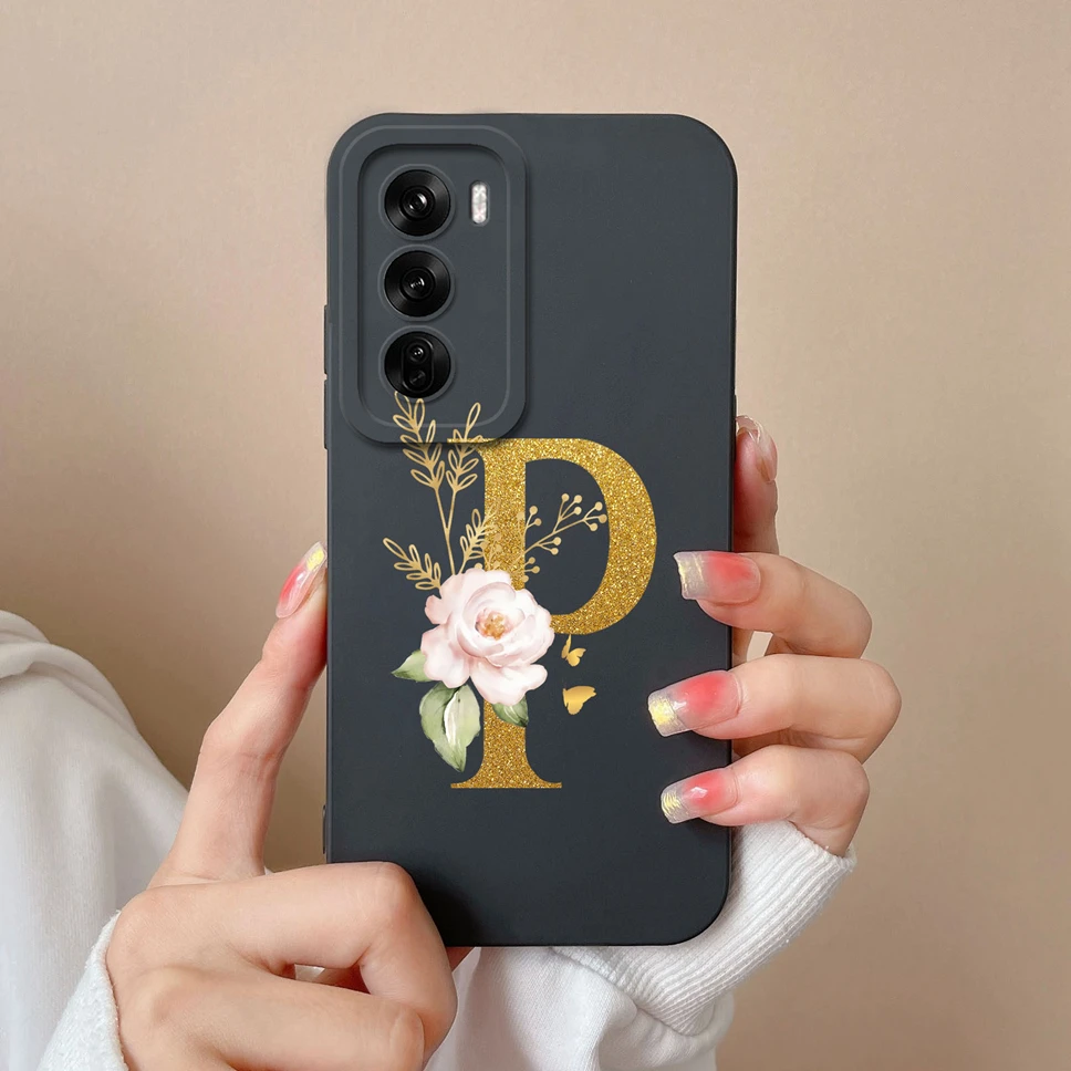 Sleek Liquid Protective Phone Case with A to Z Letter Design - Fashionable Shell Cover