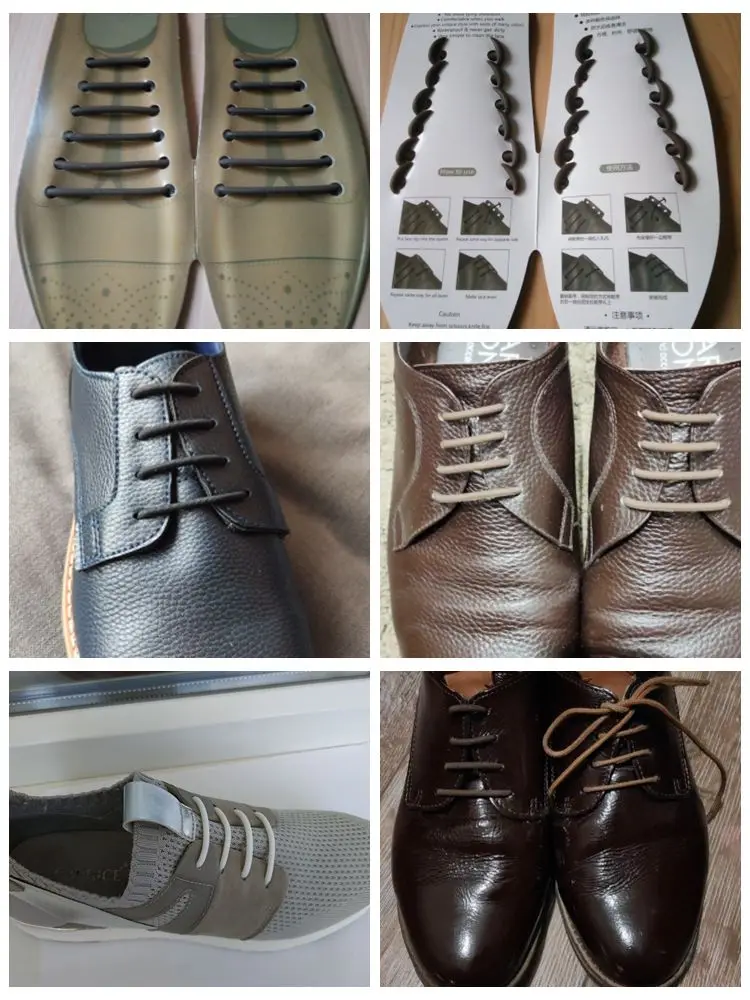 12 teile/satz Leder Silikon Schnürsenkel Turnschuhe Elastische Silikon Schnürsenkel Schuhe spitze Faul Keine Krawatte Schnürsenkel Geeignet Unisex Schnürsenkel – Detail 10