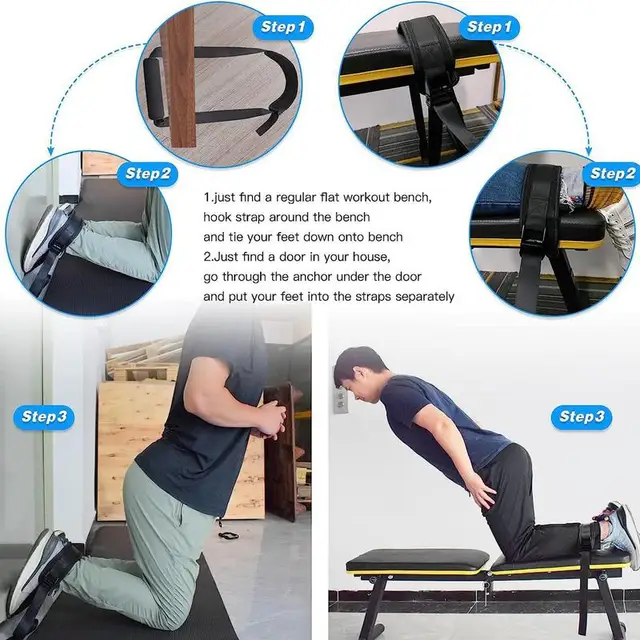 Fitness Hamstring Curl Strap Exercise Assisted Strap Belt Working Leg Muscles Bodybuilding For Home Gym Bench Workout Squat 5