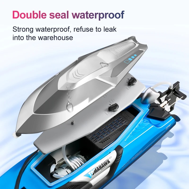 Bateau RC 70 km/h 2.4 GHz - Batterie Lithium 7.4V 800mAh