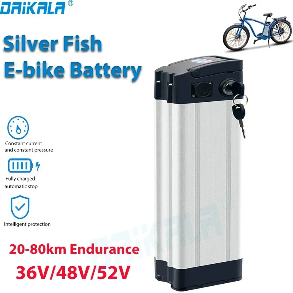 

Daikala Silver Fish Ebike battery 24V 36V 48V 60V 10Ah 12Ah 15Ah 20Ah 30Ah for G-Hybrid City Bike Folding Bike E-bike Battery
