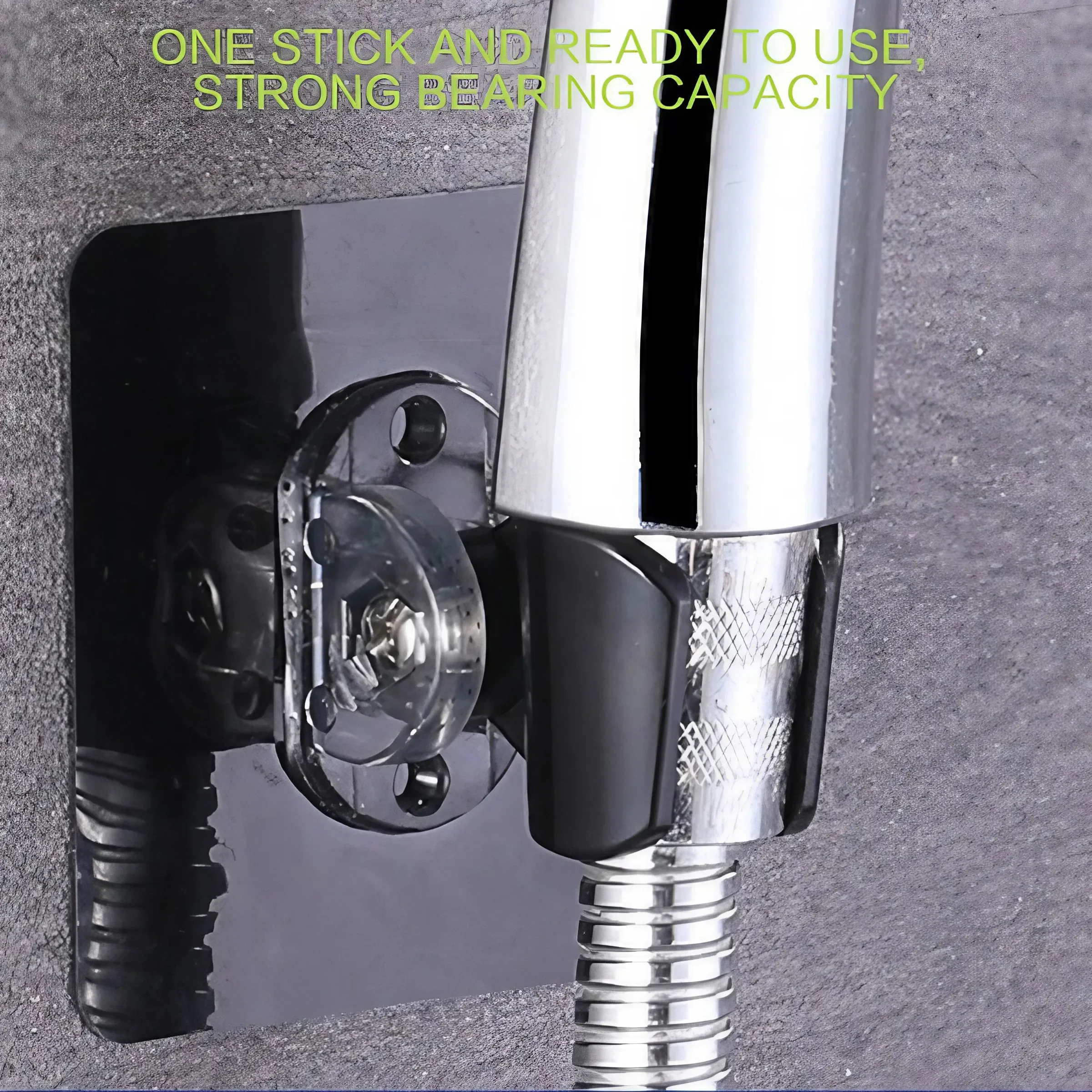 Description Picture 6 of itemJJYY 90° Adjustable Shower Head Holder Shower Bracket Wall Mount Self Adhesive Bathroom Bracket Shower Head Fitting Portable