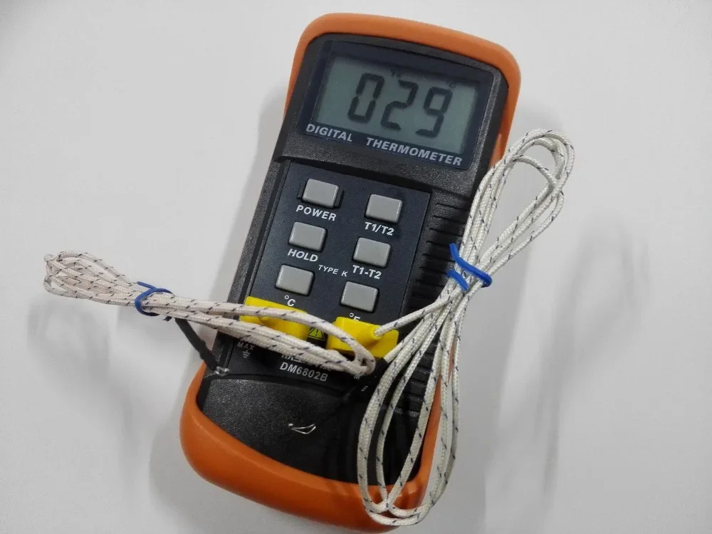 DM6802B Digital Thermometer Dual Channel K-Type Thermocouple Temperature Meter -50°C to 1300°C detail image 4