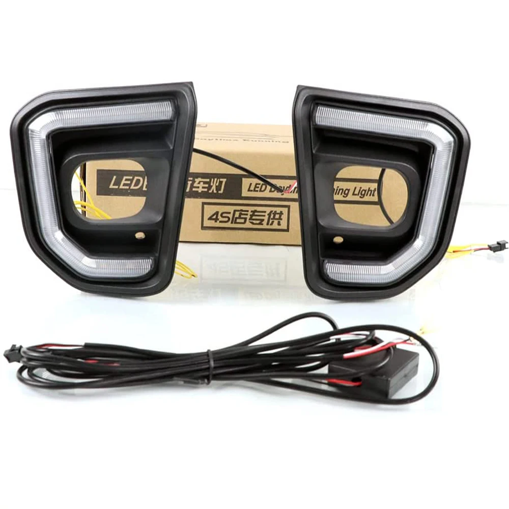 

OVOVS светодиодный DRL передний бампер DRL с последовательной вспышкой сигнал поворота светильник для Ford Everest 2022-2023