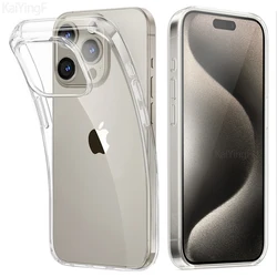 Luxury Transparent Soft TPU Silicone Back Cover, Clear Case for iPhone 14 Plus