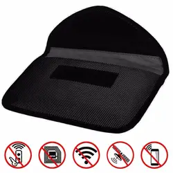 Double Layer Signal Blocker Bag Anti-radiation Anti-tracking GPS Phone Shielding Pouch Wallet ID Card Storage Case