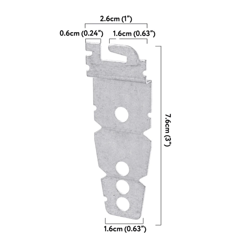 2 Pieces Undercounter Dishwasher Mounting Bracket 8269145 Dishwasher Undercounter Mounting Kit with 2 Installment Screws