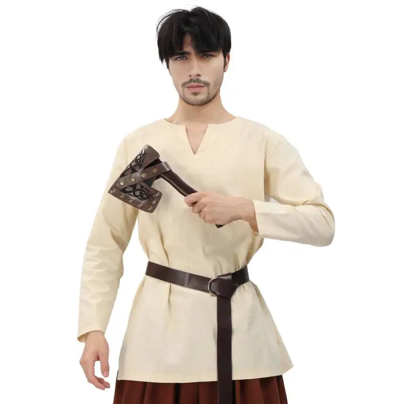 WENAM Medieval Viking Knight Sword Sheath Axe Blade Case Axe Sheath Holder With Waist Holster Scabbard Larp Cosplay Props