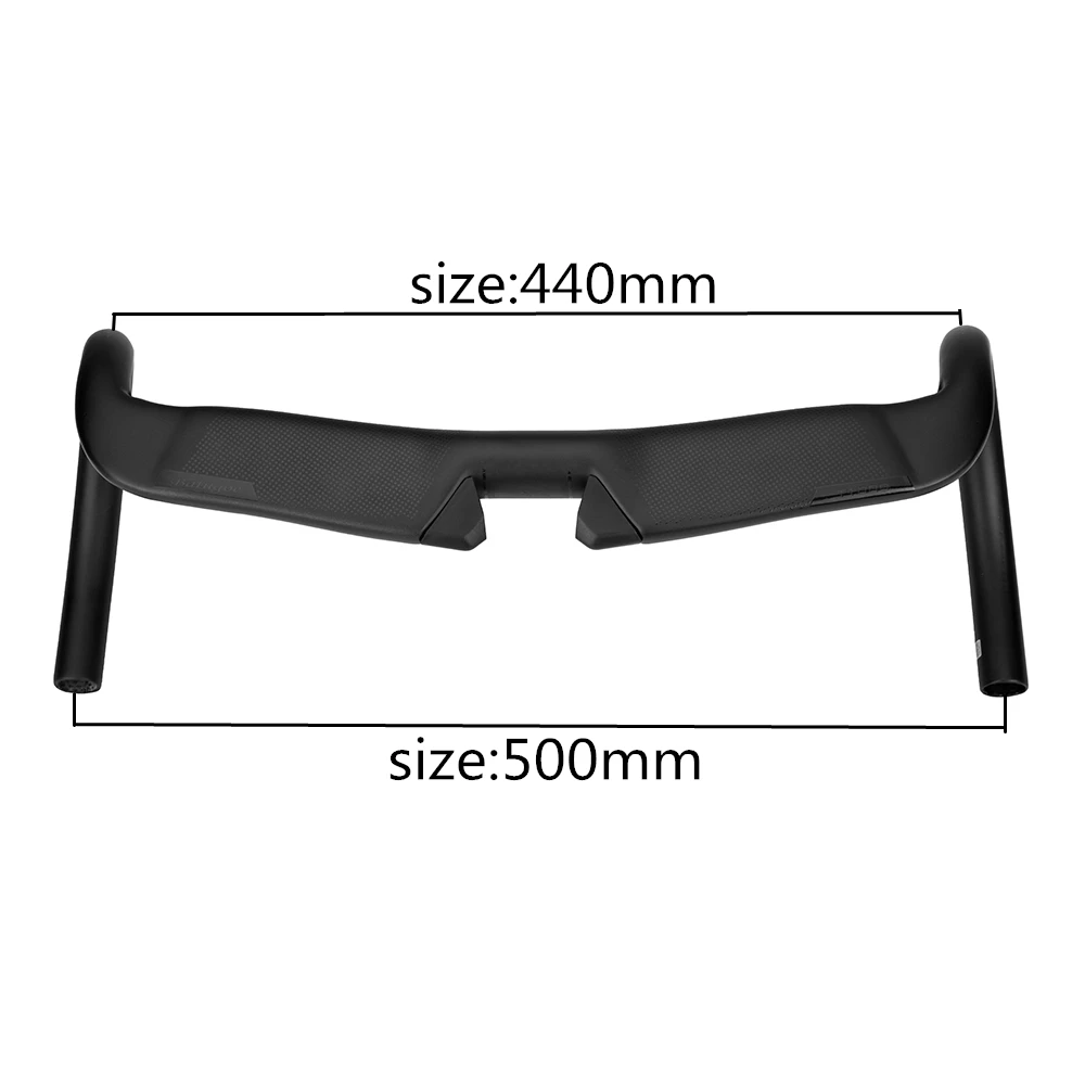 クロスロードバイク用カーボンハンドルバー,大きなフレア,内部配線,10