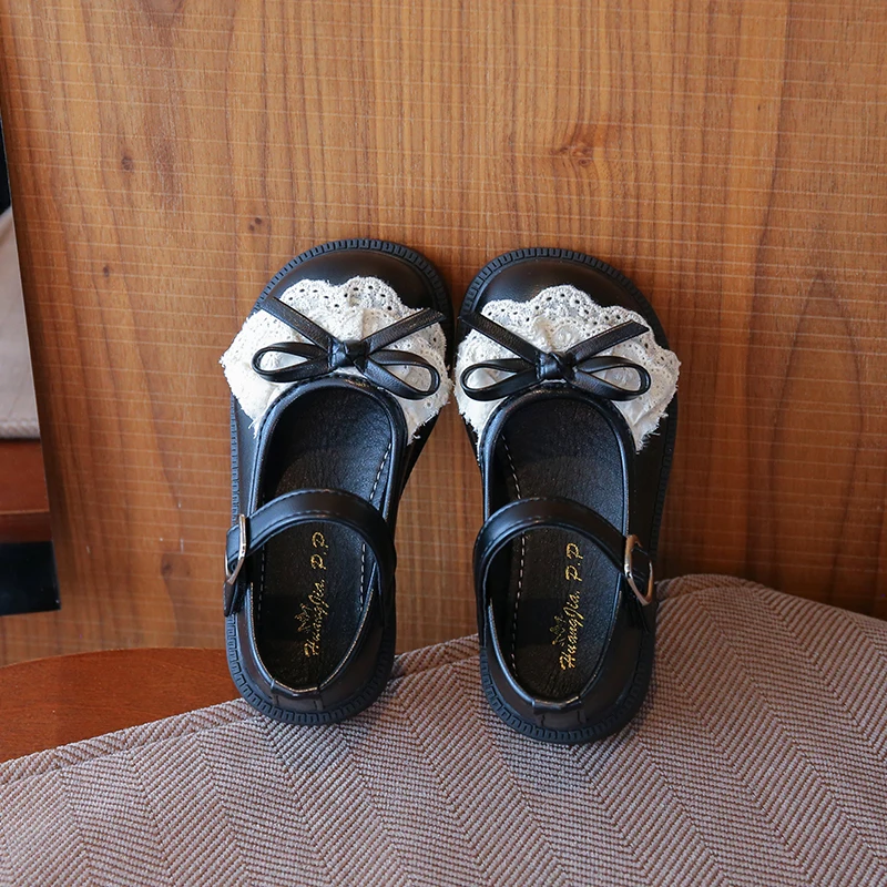 Leather Kids Mary Jane Flats for Girls with Soft Sole