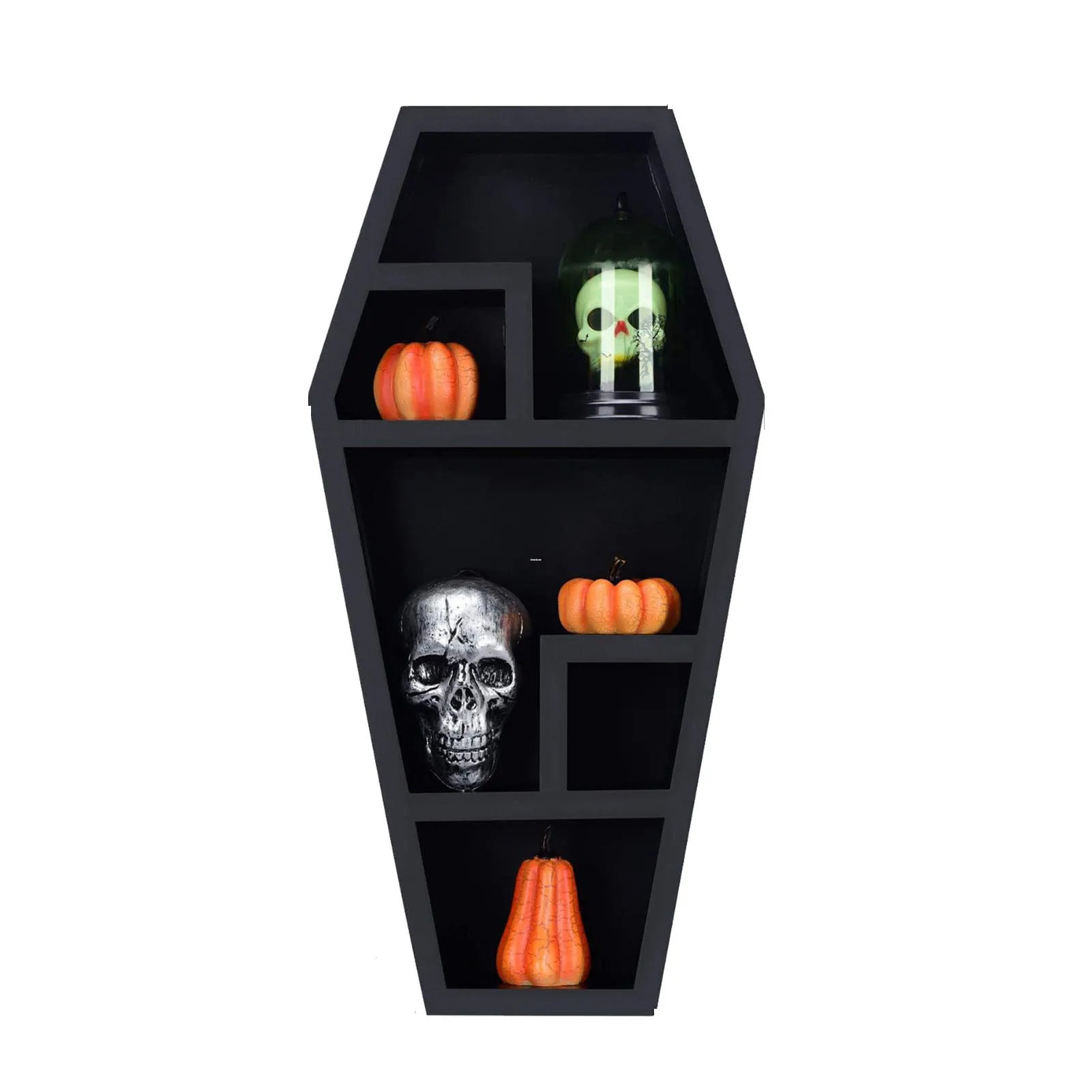

Halloween Coffin Shelf Wall Decor Durable Delicate Coffin Model Ornament for Home Bedroom Storage Organizer