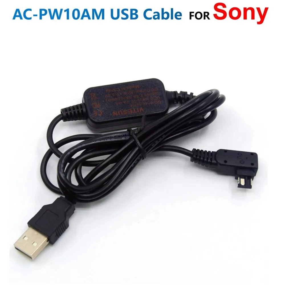 Ac-Pw10Am Cavo Di Alimentazione Usb 5V Per Sony A77 A99 A100 A200 A290 A350 A380 A390 A450 A550 A700 A850 A900 A100W Nex-Vg10 Fs700 A700H