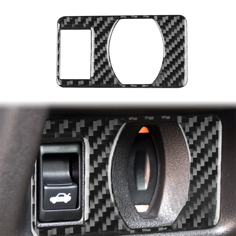 

For Nissan GTR R35 2008 2009 2010-2016 Carbon Fiber Sticker Car Trunk Switch Button Panel Frame Trim Interior Car Accessories