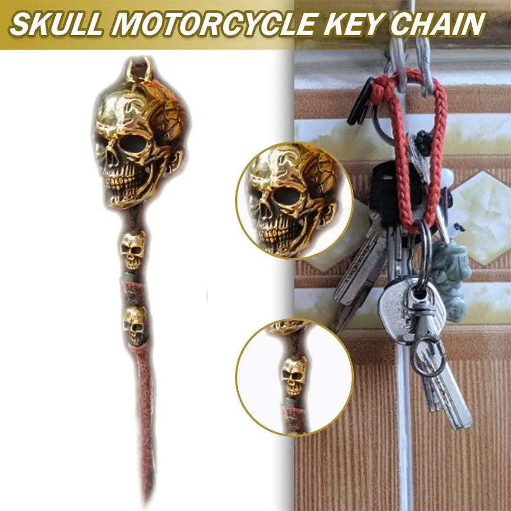 Biker Skull Bell Gremlin Bell Per Moto Biker Bell Lucky Key Chain Hangings Regalo Moto Guardian Ride Bell Access U7K4