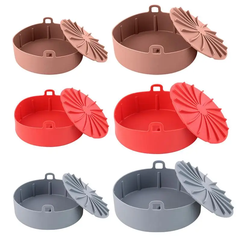 

Airfryer liner Reusable Silicone Pot Foldable Food Grade Baking Tray For Air Fryer Accessories Kitchen Gadgets Cooking Tools