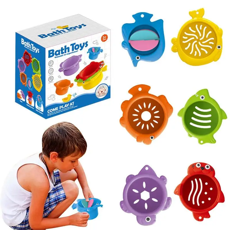 

Stacking Bathtub Toys Nesting Cups Stacking Toy Blocks Funny Beach Toy Learning Toys For Children Boys Girls In Swimming Pool
