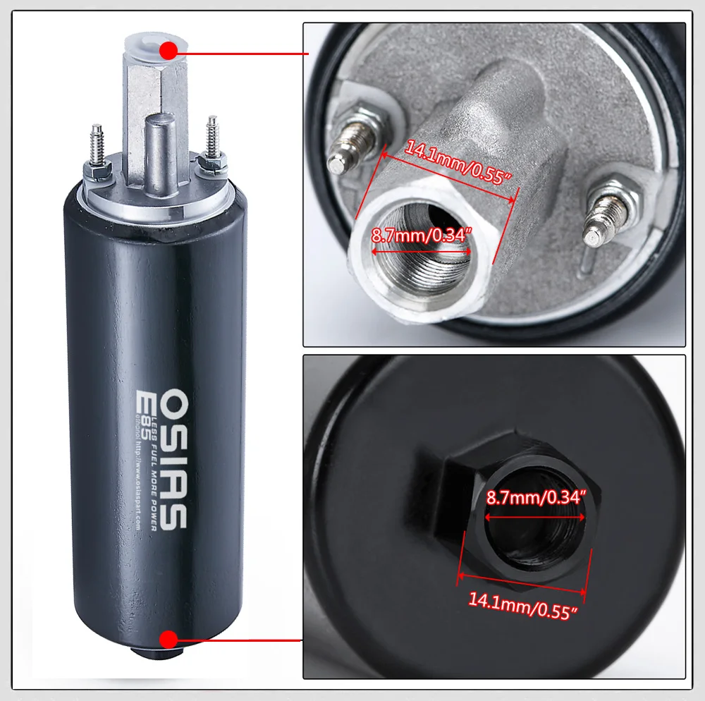 OSIAS Universal High Flow & Pressure External Inline 255LPH